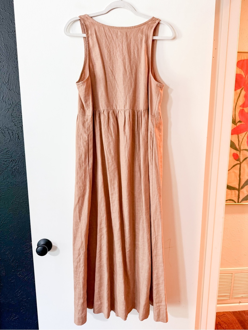 OZMA Billie Dress Maxi Linen Dusty Rose Pink Size Medium - Picture 5 of 5